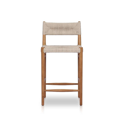 Four Hands - Grass Roots - Lomas Outdoor Stool-Natural Teak-Counter - 237996-002 veiw 7