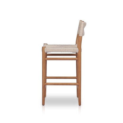Four Hands - Grass Roots - Lomas Outdoor Stool-Natural Teak-Counter - 237996-002 veiw 8