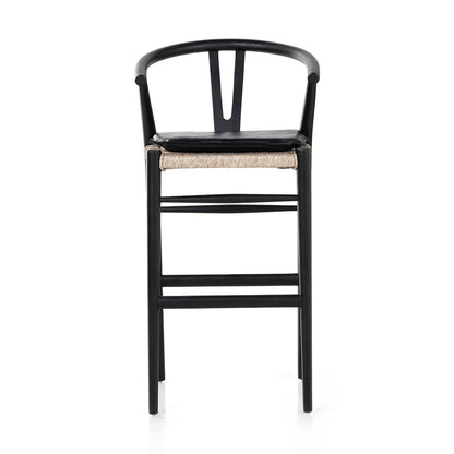Four Hands - Grass Roots - Muestra Bar + Counter Stool - Pebble Black - 228279-006_CLOSEOUT view 2