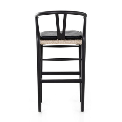 Four Hands - Grass Roots - Muestra Bar + Counter Stool - Pebble Black - 228279-006_CLOSEOUT view 4