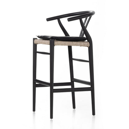 Four Hands - Grass Roots - Muestra Bar + Counter Stool - Pebble Black - 228279-006_CLOSEOUT view 5