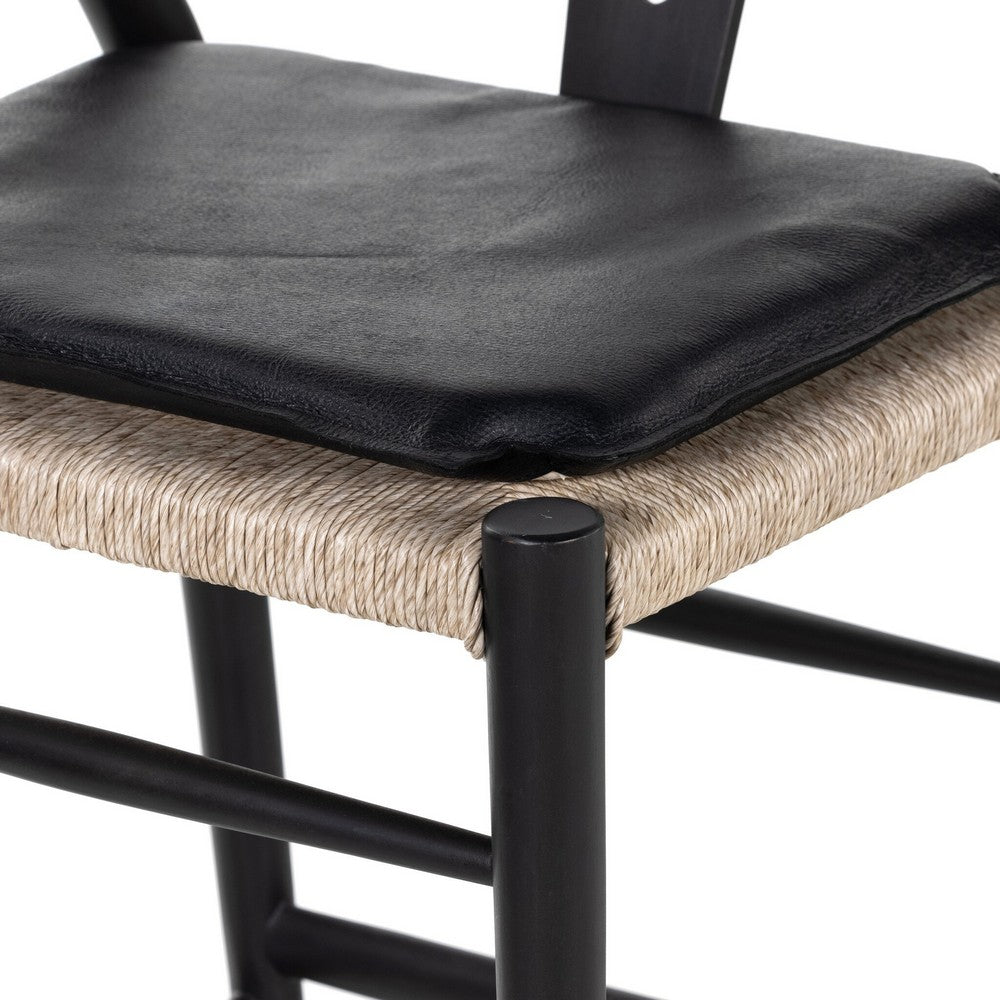 Four Hands - Grass Roots - Muestra Bar + Counter Stool - Pebble Black - 228279-006_CLOSEOUT view 6