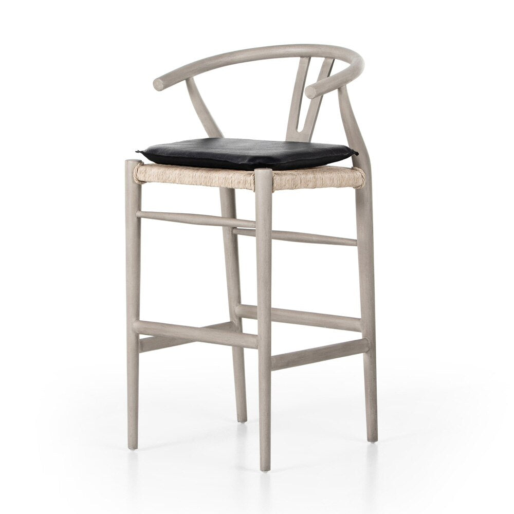 Four Hands - Grass Roots - Muestra Bar Stool - Pebble Black - 228279-012 veiw 1