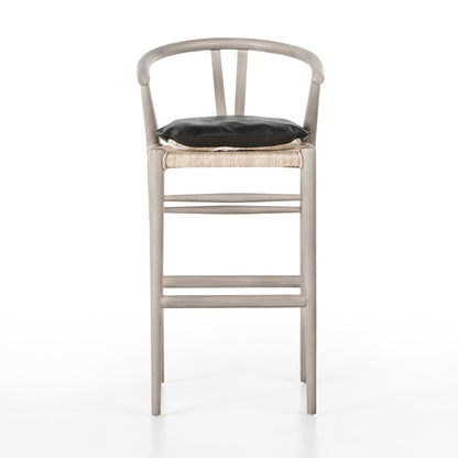 Four Hands - Grass Roots - Muestra Bar Stool - Pebble Black - 228279-012 veiw 2