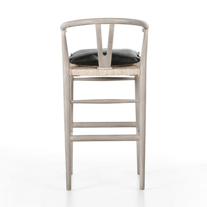 Four Hands - Grass Roots - Muestra Bar Stool - Pebble Black - 228279-012 veiw 4