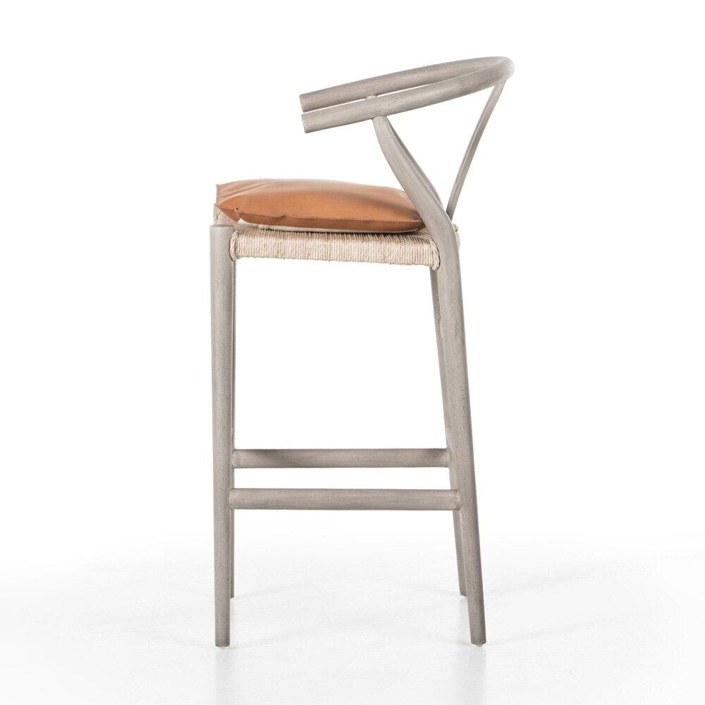 Four Hands - Grass Roots - Muestra Bar Stool - Whiskey Saddle - 228279-011 veiw 3