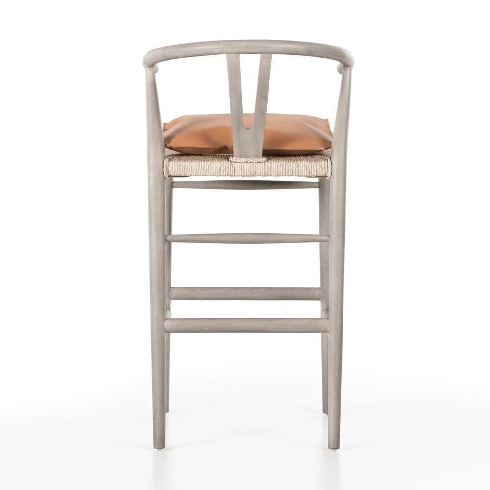 Four Hands - Grass Roots - Muestra Bar Stool - Whiskey Saddle - 228279-011 veiw 4