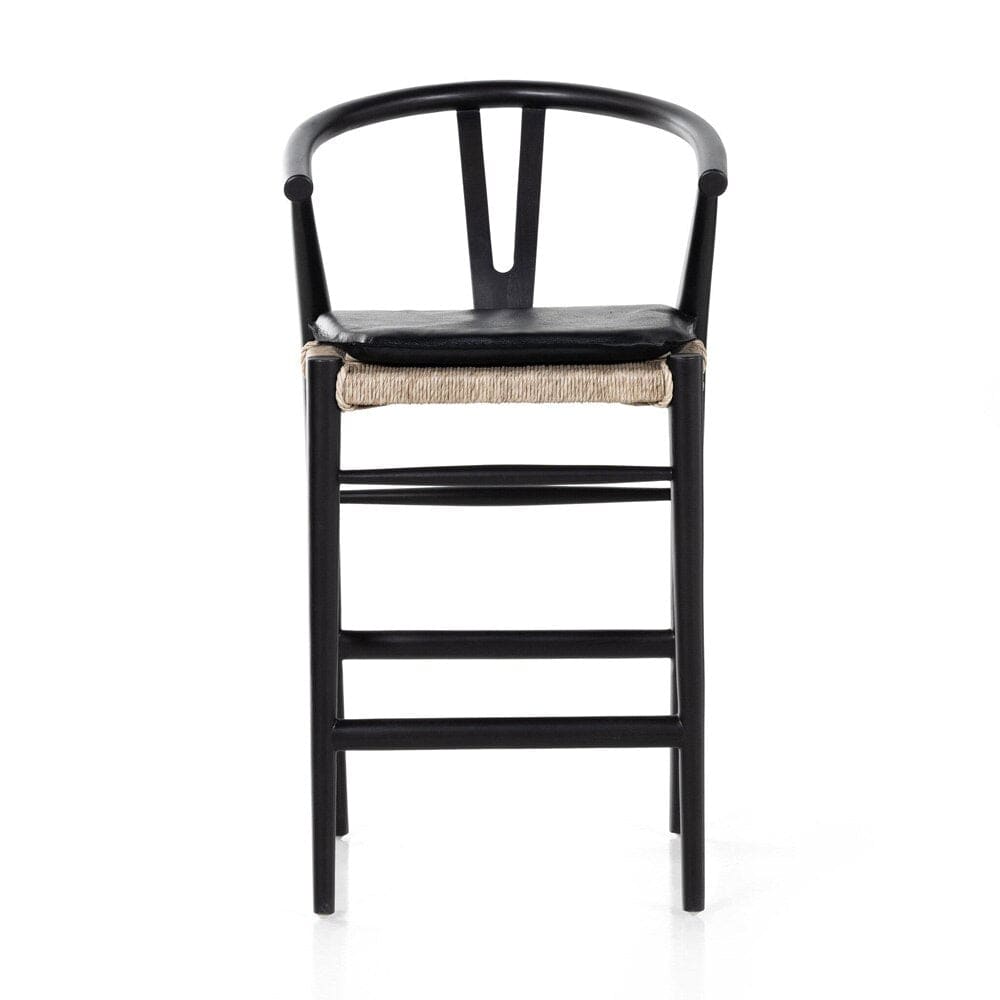 Four Hands - Grass Roots - Muestra Counter Stool - Pebble Black - 228279-003 veiw 2
