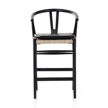 Four Hands - Grass Roots - Muestra Counter Stool - Pebble Black - 228279-003 veiw 2