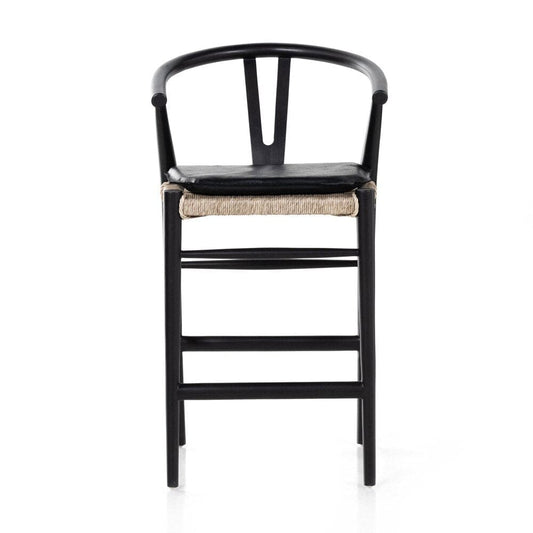 Four Hands - Grass Roots - Muestra Counter Stool - Pebble Black - 228279-003 veiw 2