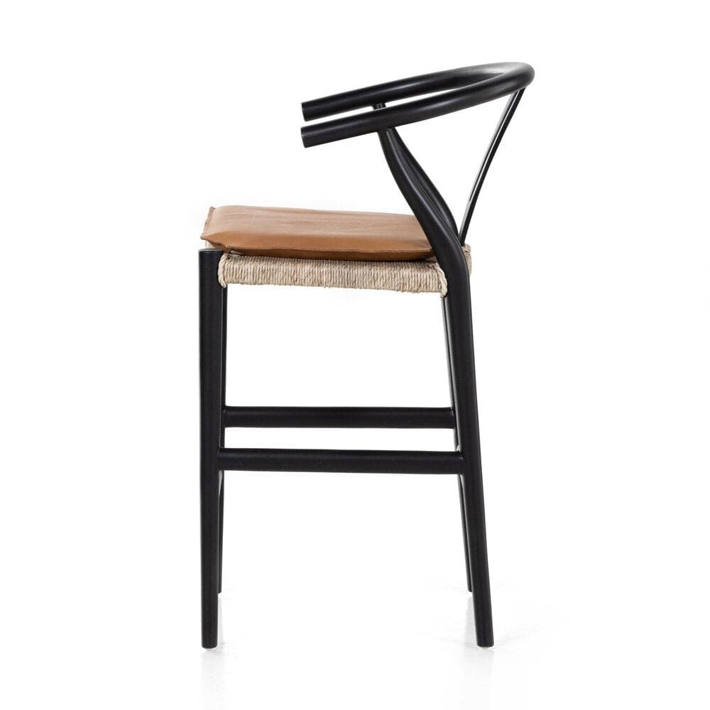 Four Hands - Grass Roots - Muestra Counter Stool - Whiskey Saddle - 228279-002 veiw 3