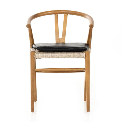 Four Hands - Grass Roots - Muestra Dining Chair W/ Cushion - Pebble Black - 228276-006 veiw 2