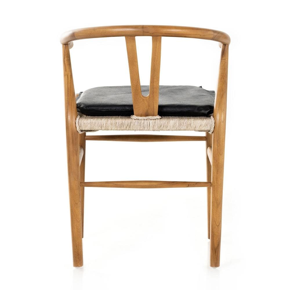 Four Hands - Grass Roots - Muestra Dining Chair W/ Cushion - Pebble Black - 228276-006 veiw 4