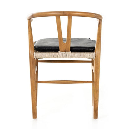 Four Hands - Grass Roots - Muestra Dining Chair W/ Cushion - Pebble Black - 228276-006 veiw 4