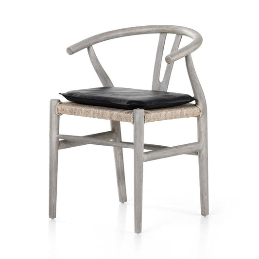 Four Hands - Grass Roots - Muestra Dining Chair W/ Cushion - Pebble Black - 228276-012 veiw 1