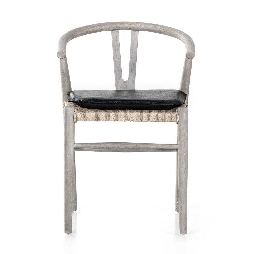 Four Hands - Grass Roots - Muestra Dining Chair W/ Cushion - Pebble Black - 228276-012 veiw 2
