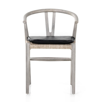 Four Hands - Grass Roots - Muestra Dining Chair W/ Cushion - Pebble Black - 228276-012 veiw 2