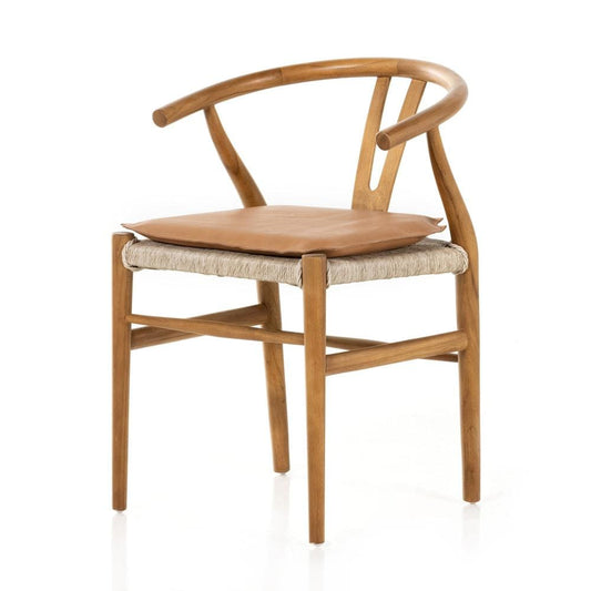 Four Hands - Grass Roots - Muestra Dining Chair W/ Cushion - Whiskey Saddle - 228276-005 veiw 1