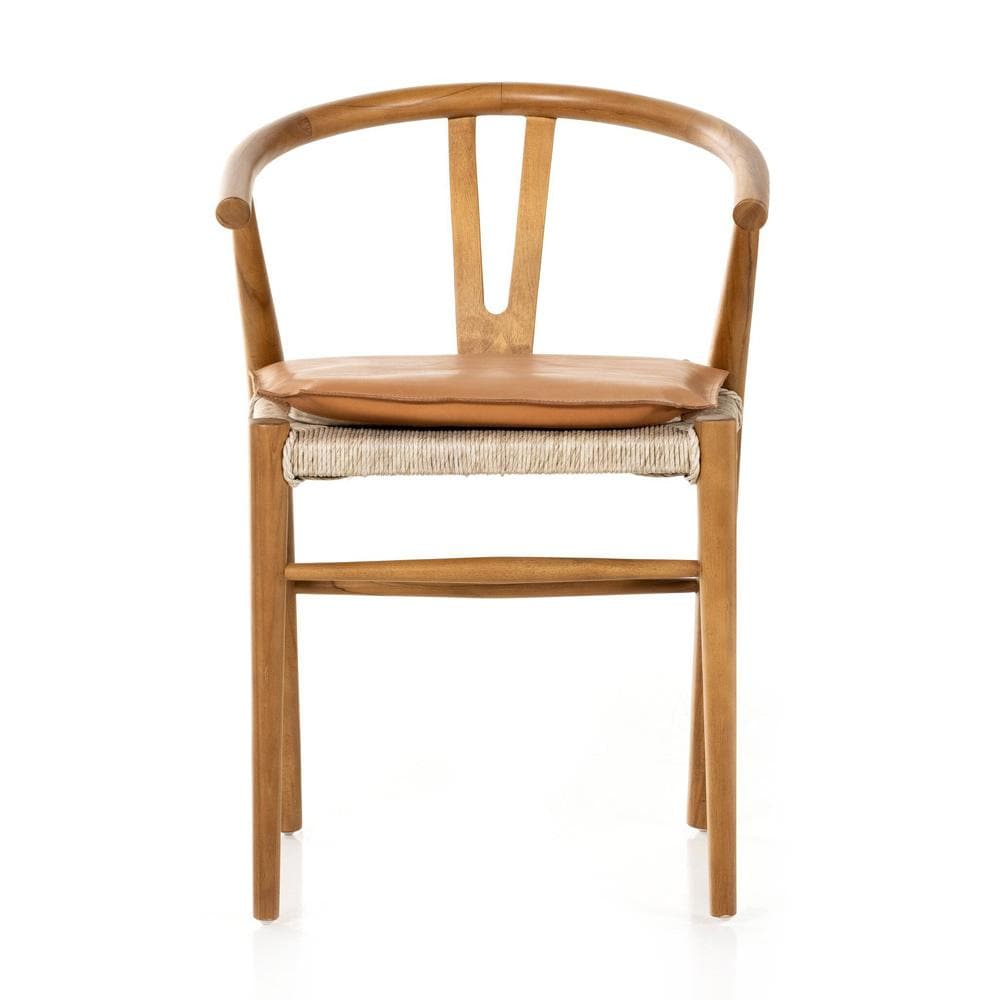 Four Hands - Grass Roots - Muestra Dining Chair W/ Cushion - Whiskey Saddle - 228276-005 veiw 2