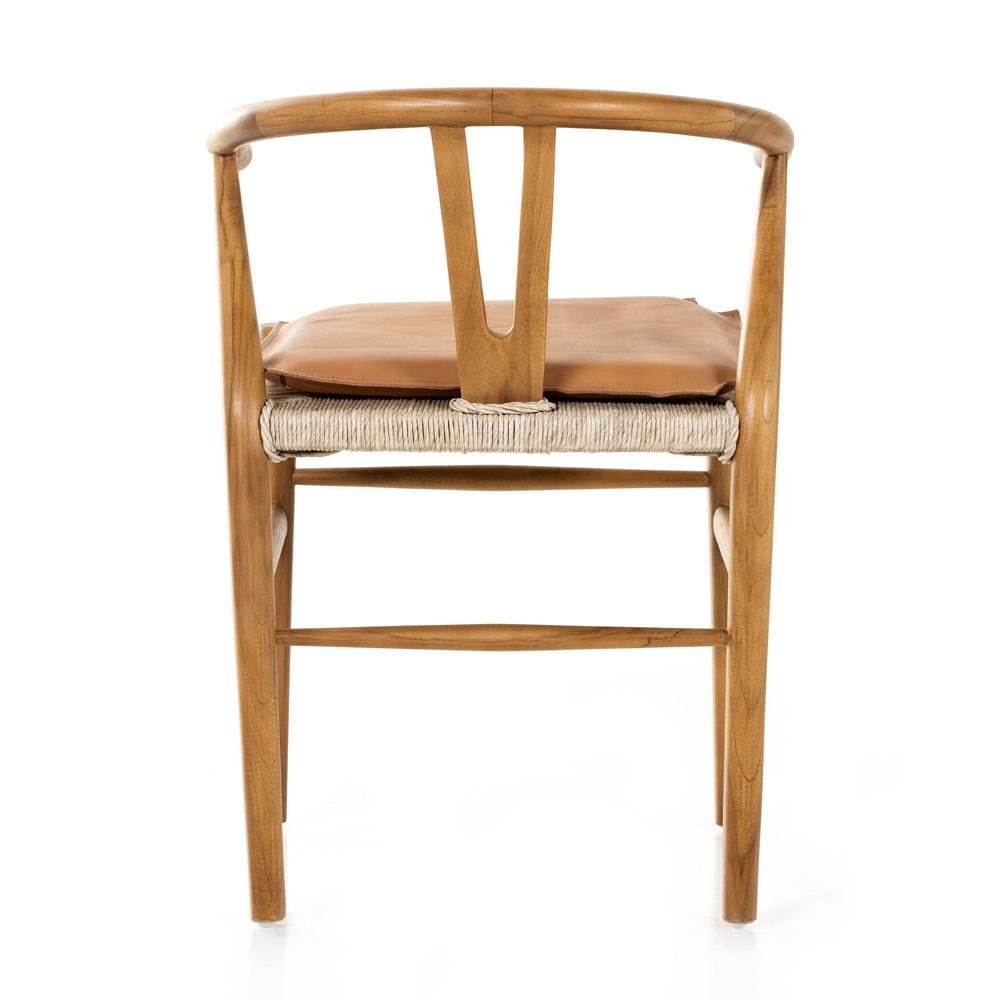 Four Hands - Grass Roots - Muestra Dining Chair W/ Cushion - Whiskey Saddle - 228276-005 veiw 4