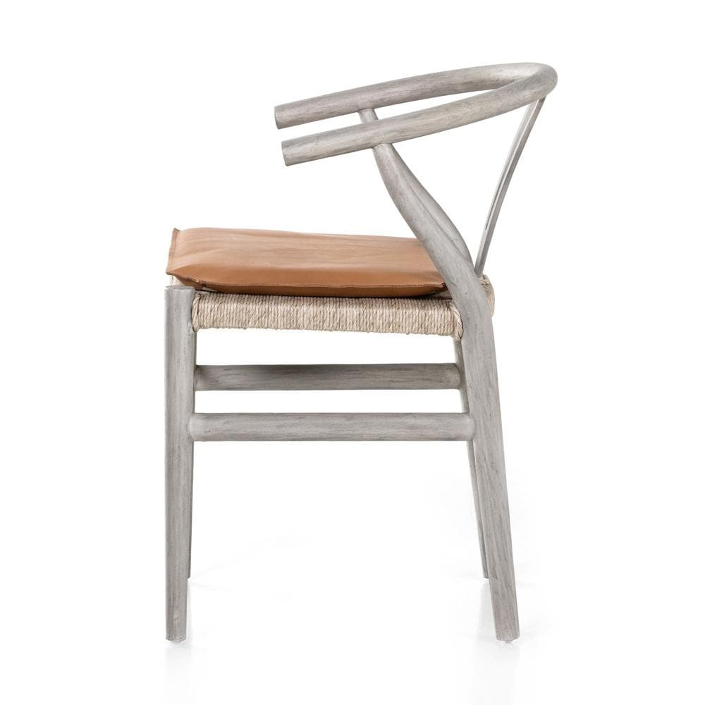 Four Hands - Grass Roots - Muestra Dining Chair W/ Cushion - Whiskey Saddle - 228276-011 veiw 3