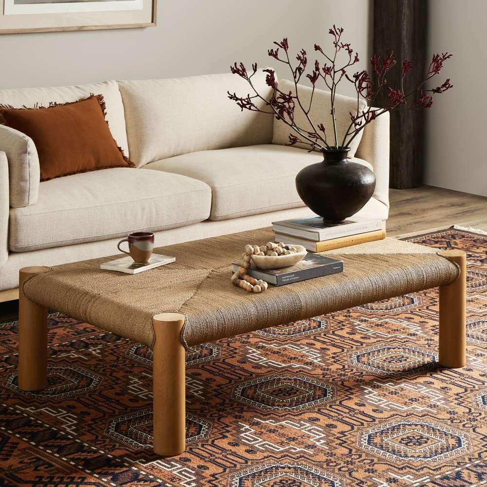 Four Hands - Grass Roots - Olin Coffee Table-Light Wash Mahogany - 230979-002 veiw 5