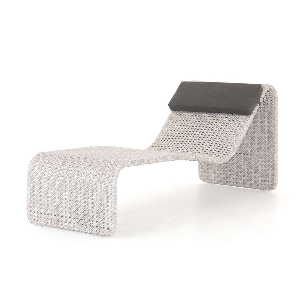 Four Hands - Grass Roots - Paige Outdoor Woven Chaise Lounge-Grey - 102432-002 veiw 1