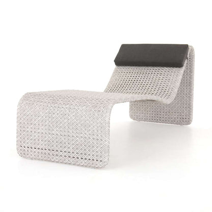 Four Hands - Grass Roots - Paige Outdoor Woven Chaise Lounge-Grey - 102432-002 veiw 3