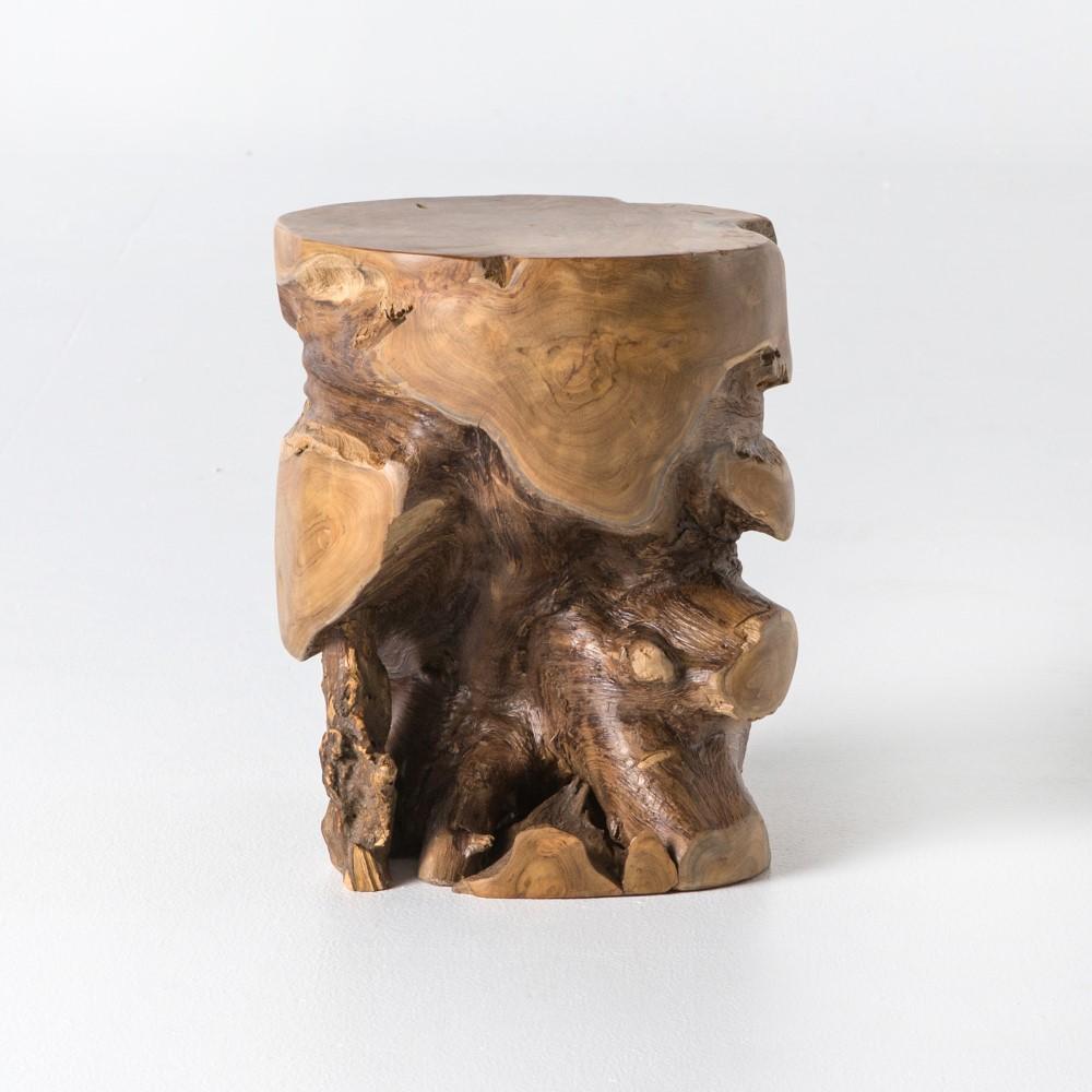 Four Hands Grass Roots Teak Stool - Thumbnail 2