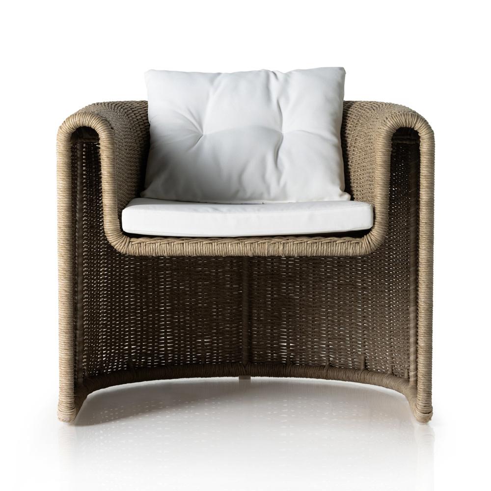 Four Hands - Grass Roots - Tucson Woven Outdoor Chair - Stinson White - 224749-003 veiw 1