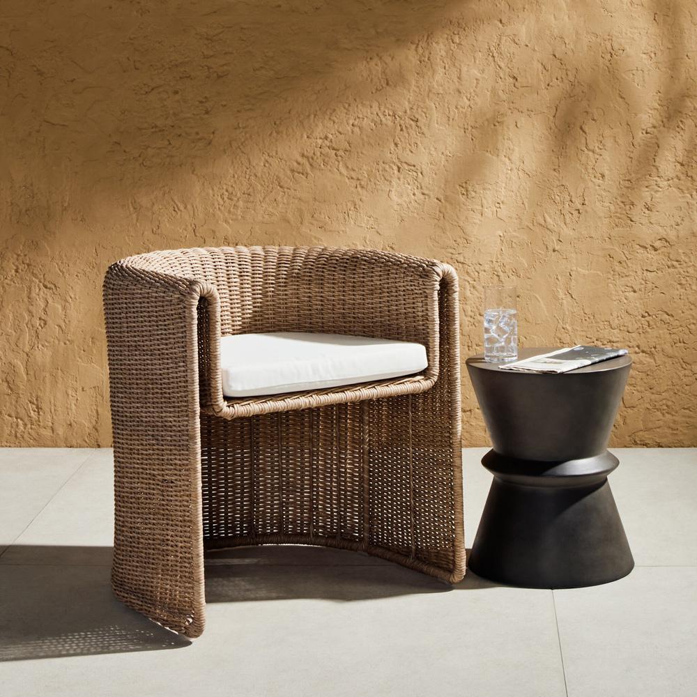 Four Hands - Grass Roots - Tucson Woven Outdoor Chair - Stinson White - 224749-003 veiw 3