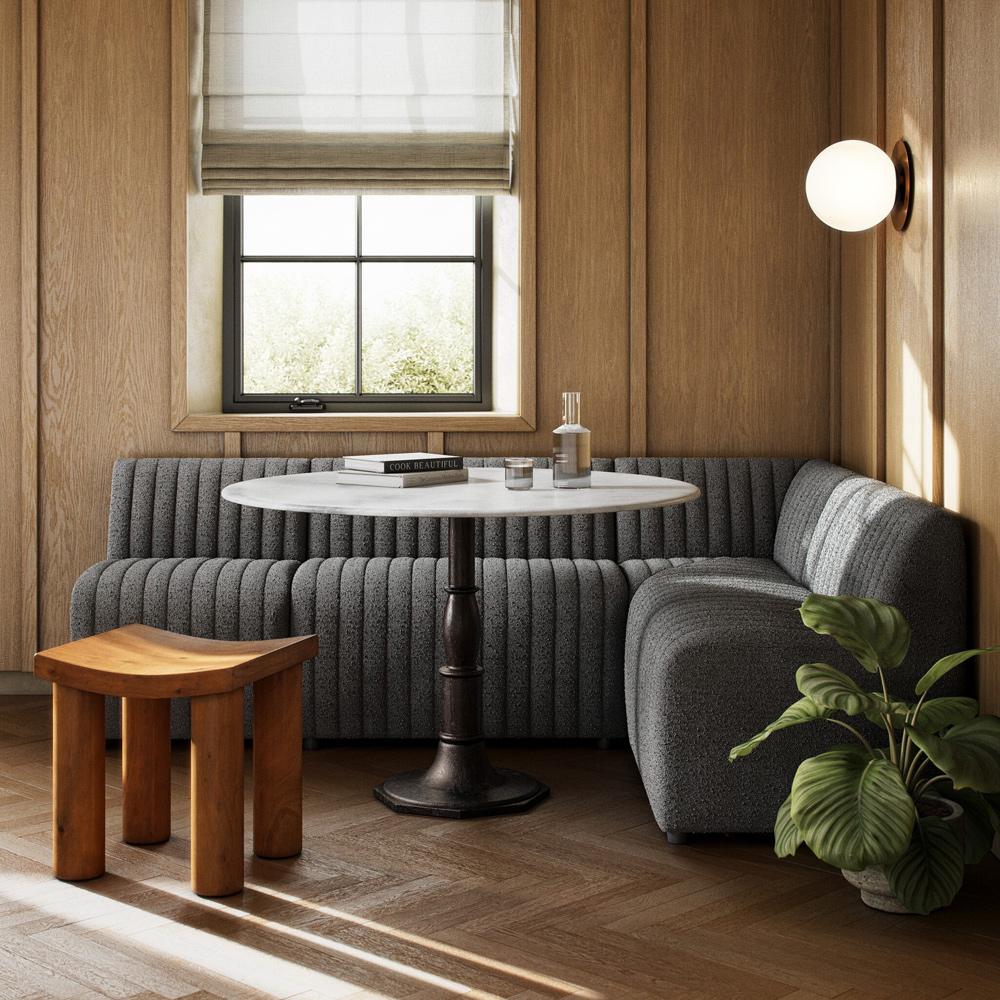 Four Hands - Grayson - Augustine Dining Banquette, L-Shape - FIQA Boucle Charcoal - 231700-003 veiw 4