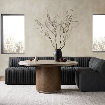 Four Hands - Grayson - Augustine Dining Banquette, L-Shape - FIQA Boucle Charcoal - 231704-003 view 4