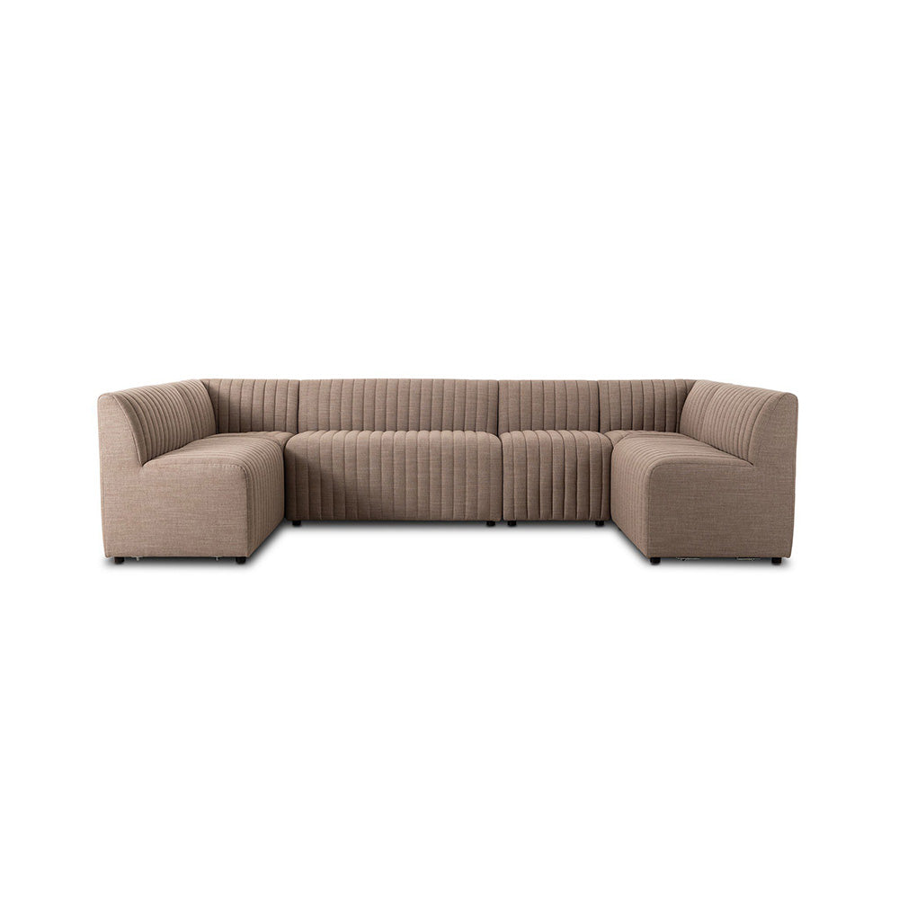 Four Hands - Grayson - Augustine Dining Banquette, U Shape - Crypton Nomad Taupe - 231705-004_CLOSEOUT view 2