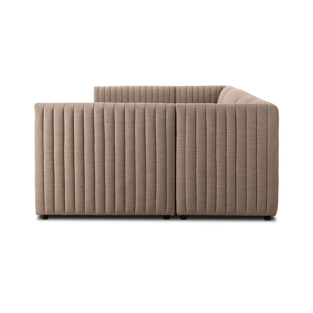 Four Hands - Grayson - Augustine Dining Banquette, U Shape - Crypton Nomad Taupe - 231705-004_CLOSEOUT view 3