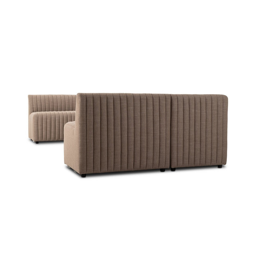 Four Hands - Grayson - Augustine Dining Banquette, U Shape - Crypton Nomad Taupe - 231707-004_CLOSEOUT view 4