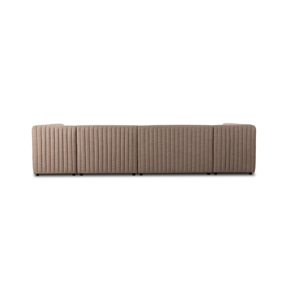 Four Hands - Grayson - Augustine Dining Banquette, U Shape - Crypton Nomad Taupe - 231707-004_CLOSEOUT view 5