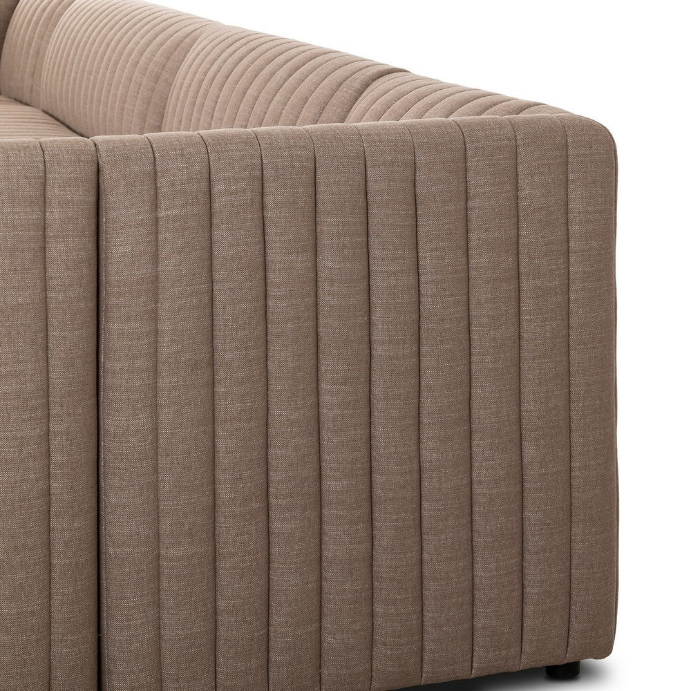 Four Hands - Grayson - Augustine Dining Banquette, U Shape - Crypton Nomad Taupe - 231707-004_CLOSEOUT view 6