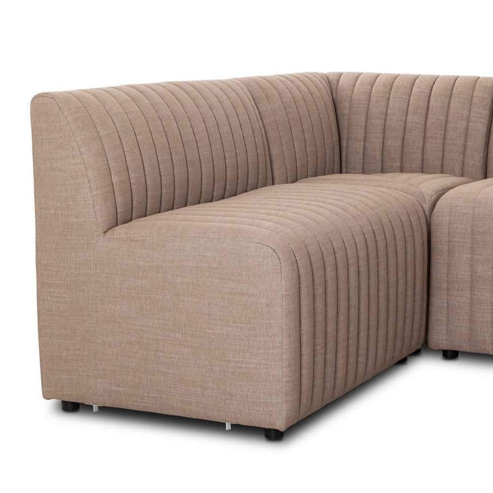 Four Hands - Grayson - Augustine Dining Banquette, U Shape - Crypton Nomad Taupe - 231707-004_CLOSEOUT view 7