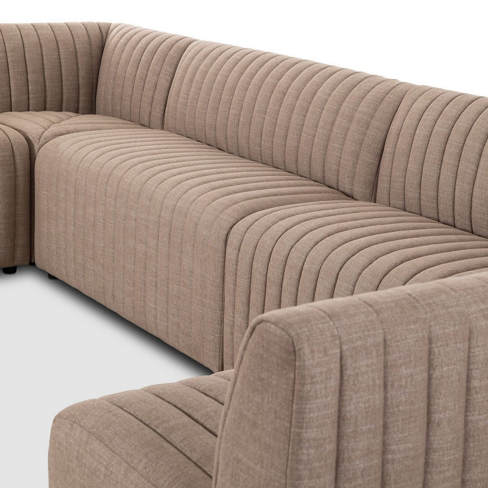 Four Hands - Grayson - Augustine Dining Banquette, U Shape - Crypton Nomad Taupe - 231707-004_CLOSEOUT view 8