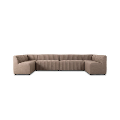 Four Hands - Grayson - Augustine Dining Banquette, U Shape - Crypton Nomad Taupe - 231709-004_CLOSEOUT view 2