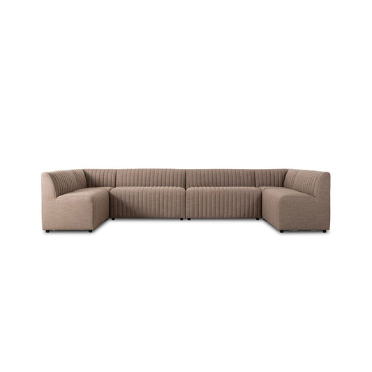 Four Hands - Grayson - Augustine Dining Banquette, U Shape - Crypton Nomad Taupe - 231709-004_CLOSEOUT view 2