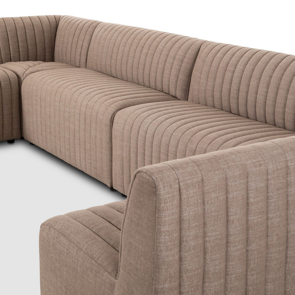 Four Hands - Grayson - Augustine Dining Banquette, U Shape - Crypton Nomad Taupe - 231709-004_CLOSEOUT view 6