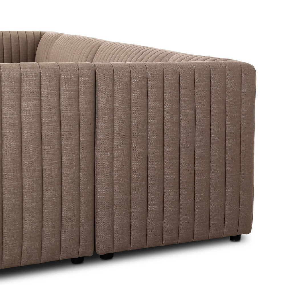 Four Hands - Grayson - Augustine Dining Banquette, U Shape - Crypton Nomad Taupe - 231709-004_CLOSEOUT view 7