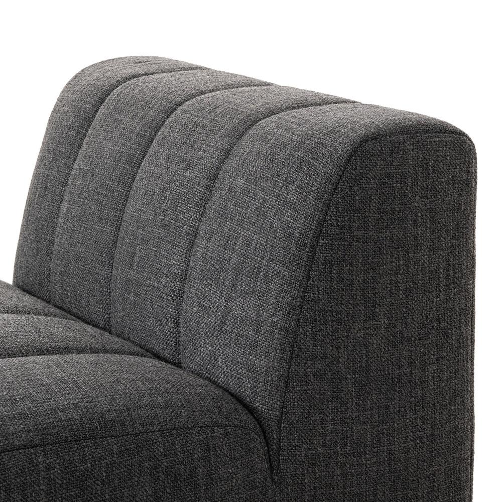 Four Hands - Grayson - Build Your Own: Langham Channeled Sectional - Armless Piece - Saxon Charcoal - 105755-009 veiw 4