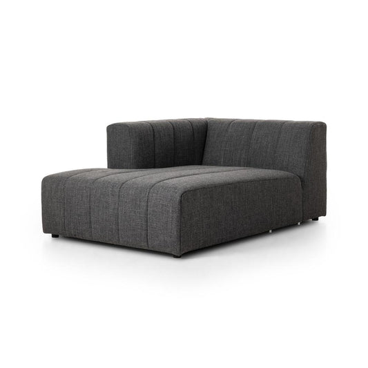 Four Hands - Grayson - Build Your Own: Langham Channeled Sectional - Left Chaise - Saxon Charcoal - 105756-010 veiw 1