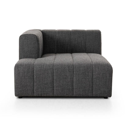 Four Hands - Grayson - Build Your Own: Langham Channeled Sectional - Left Chaise - Saxon Charcoal - 105756-010 veiw 2