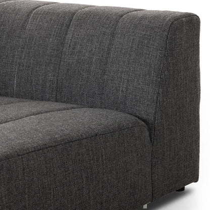 Four Hands - Grayson - Build Your Own: Langham Channeled Sectional - Left Chaise - Saxon Charcoal - 105756-010 veiw 4