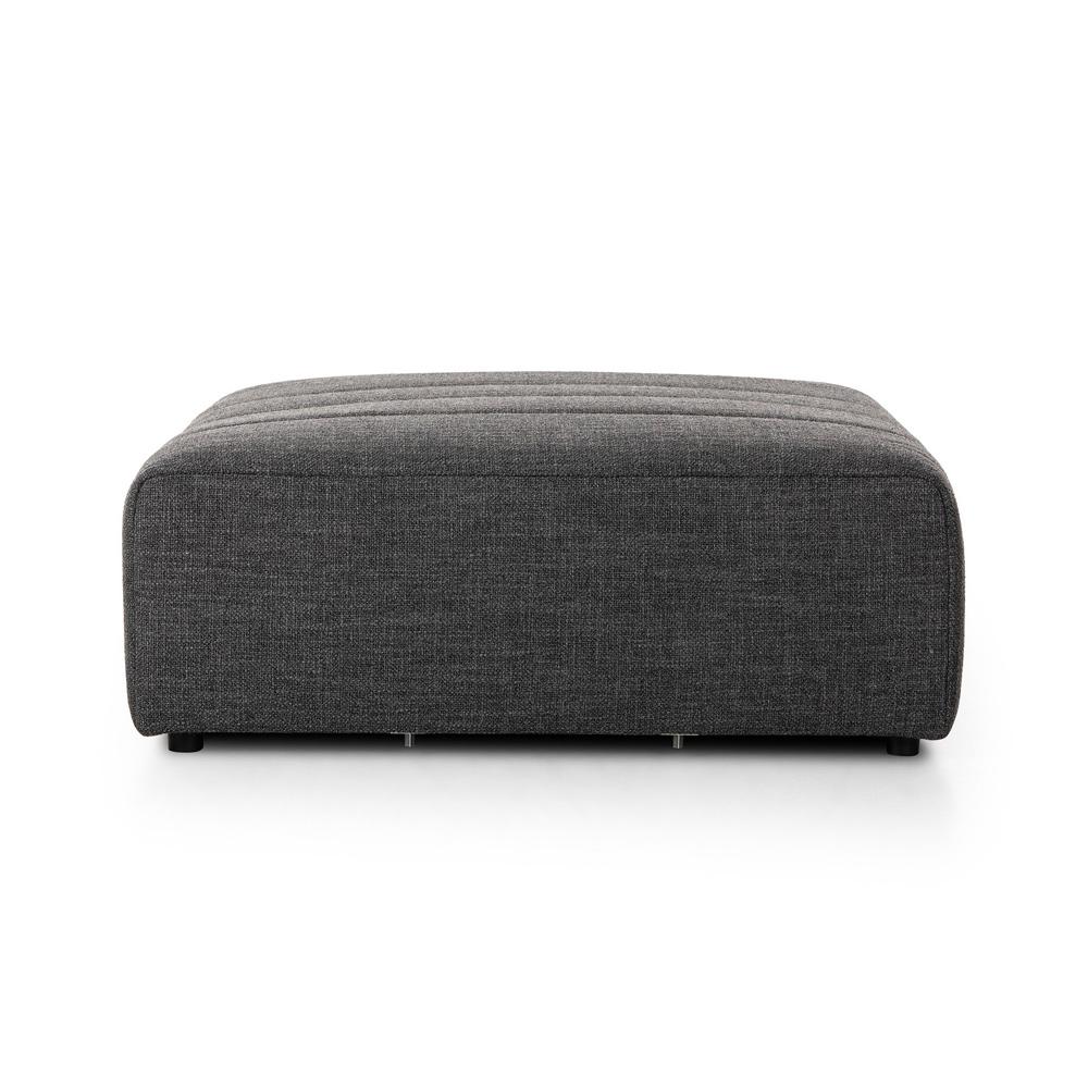 Four Hands - Grayson - Build Your Own: Langham Channeled Sectional - Ottoman - Saxon Charcoal - 105757-008 veiw 3