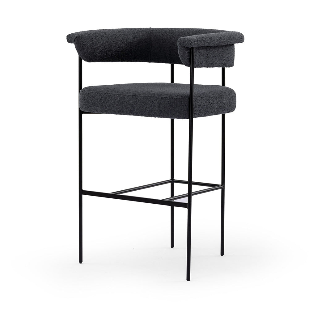 Four Hands - Grayson - Carrie Bar + Counter Stool - FIQA Boucle Slate - 108498-007_CLOSEOUT view 1